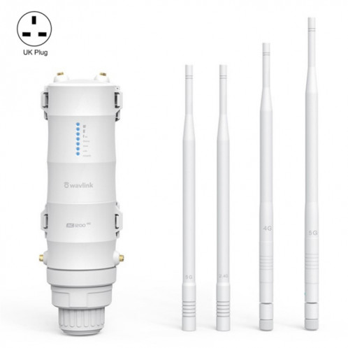 Routeur WAVLINK WN572HE4D AC1200 4G LTE WiFi double bande 4 antennes détachables, prise : prise britannique SW70021014-08